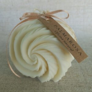 Vela aromática espiral em cera vegetal com pavio de algodão