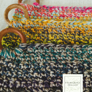 Potholder em crochê de lã Bora Bora - supercolorido