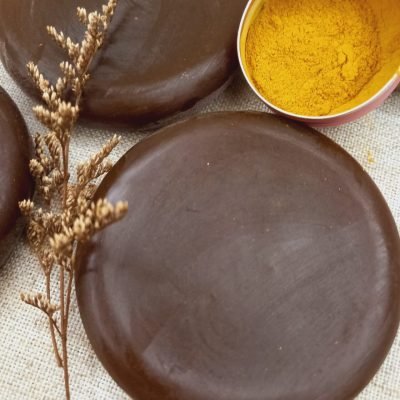 Sabonete Glicerinado Vegetal de Cipreste, Manteiga de Karité & Açafrão Palmaverde – Oficina Natural